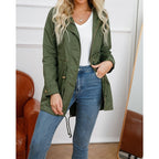 Miss | Jas Dames Utility Capuchon Verstelbare Taille