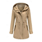 Miss | Jas Dames Utility Capuchon Verstelbare Taille