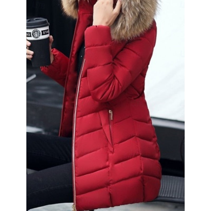 Miss | Winterjas Dames Gewatteerde Parka Vegan Fur Capuchon