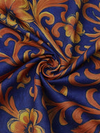 Zijden Blouse Dames | Barokprint Vloeiend Silhouet - Miss Madera
