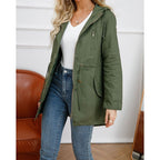Miss | Jas Dames Utility Capuchon Verstelbare Taille