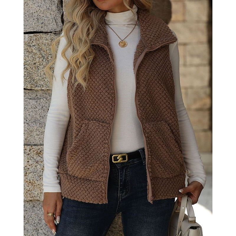 Miss | Bodywarmer Dames Losjes Vallend Ritsdetail Casual