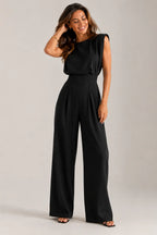 Miss | Jumpsuit Dames Mouwloos Hoge Taille Rechte Pijpen - Polyester